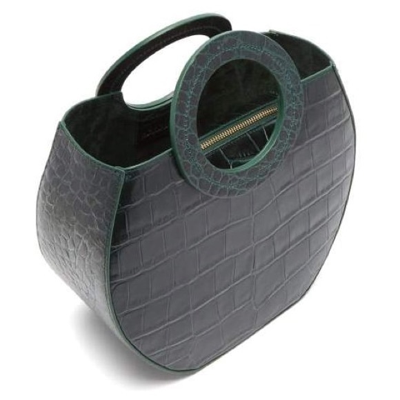 STAUD croc dark green Frida Bag - Picture 2 of 10